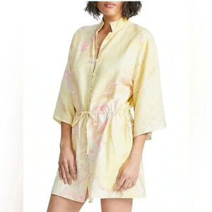 Alemais Cosmos Dress Lemon Yellow Cotton Linen AU Size 6 Retails $340
